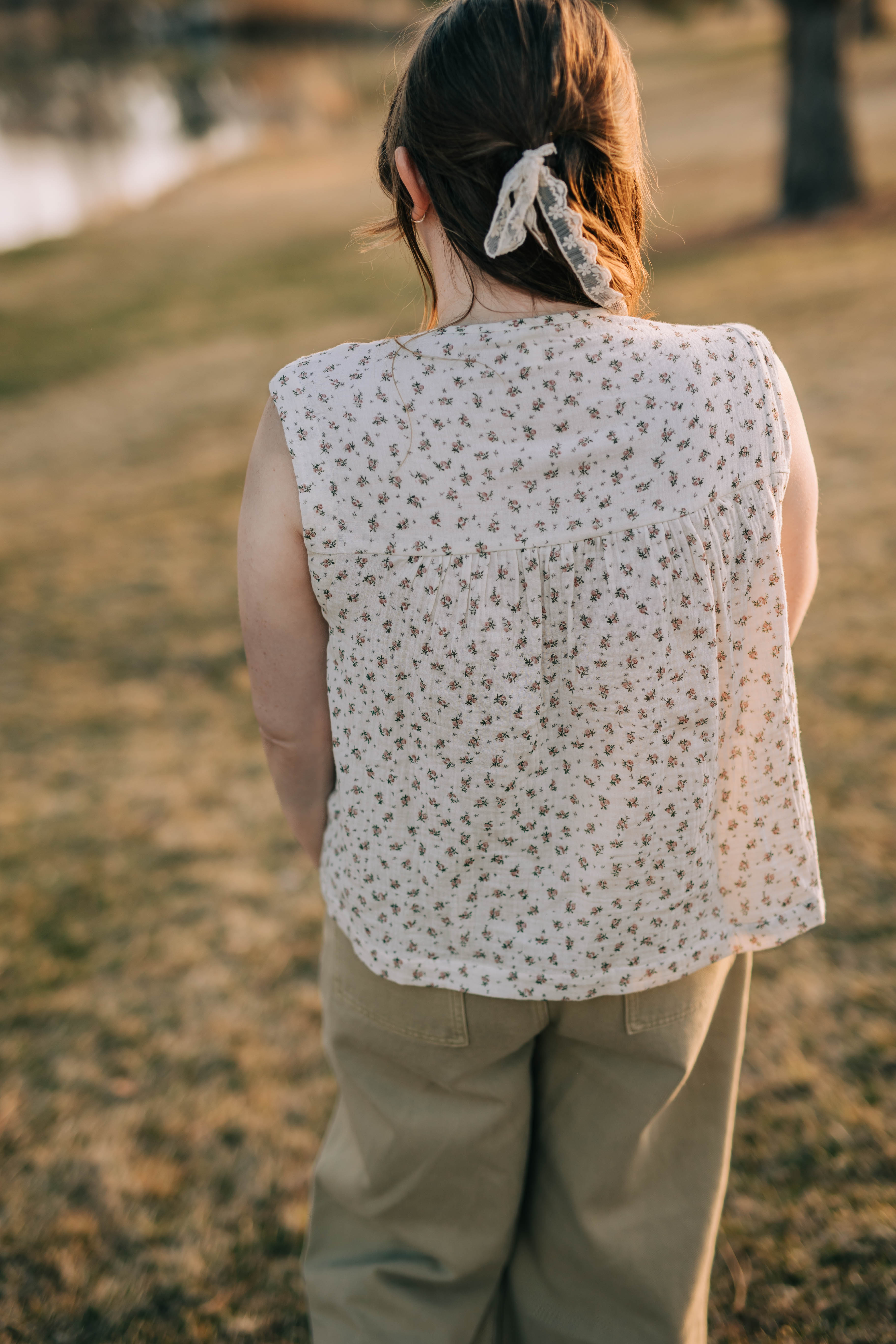 Molly Top--Pink Floral